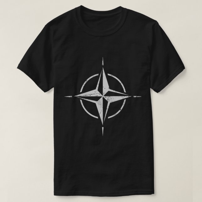 Nato OTAN Flagga Symbol Western militär allians T Shirt (Design framsida)