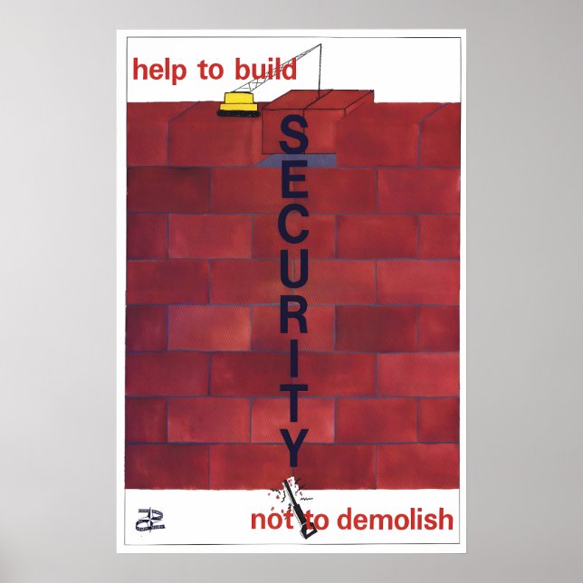 NATO Poster Help to Build SECURITY Political Decor (Framsidan)