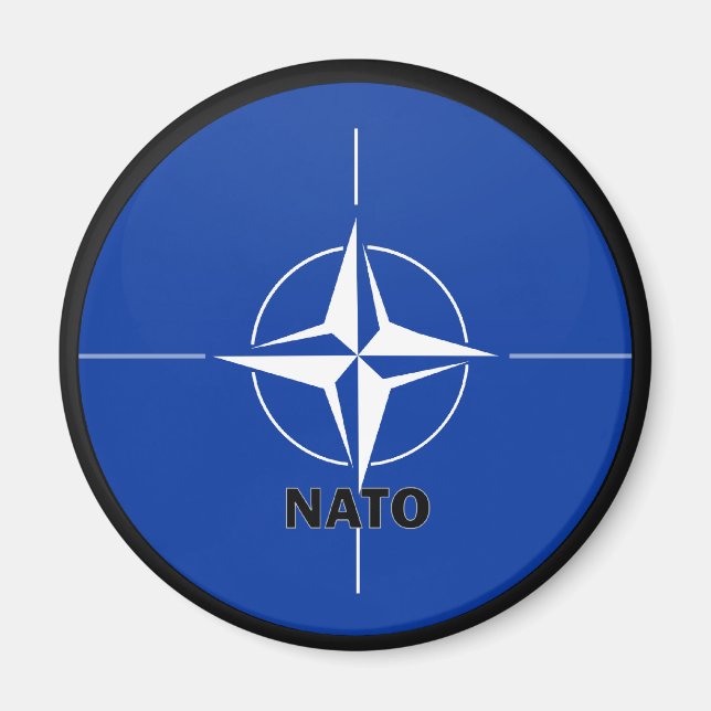 Nato Roundel quality Flagga Magnet (Framsidan)