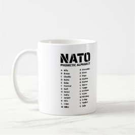 NATO:s fonetiska alfabet Kanada Kaffemugg