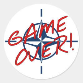 NATO-spel över - stoppa krig Runt Klistermärke