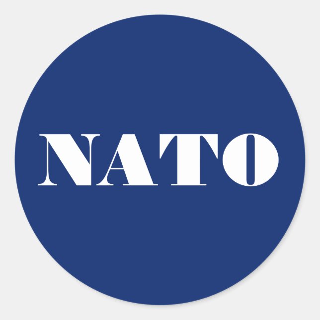 Nato Sticker Runt Klistermärke (Framsida)
