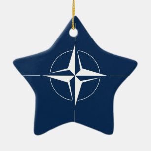 Natos Flagga Julgransprydnad Keramik