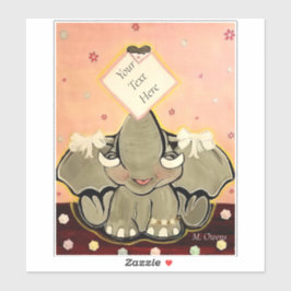 Natosha, Elephant 8" x 8" Contour Stickers Klistermärken