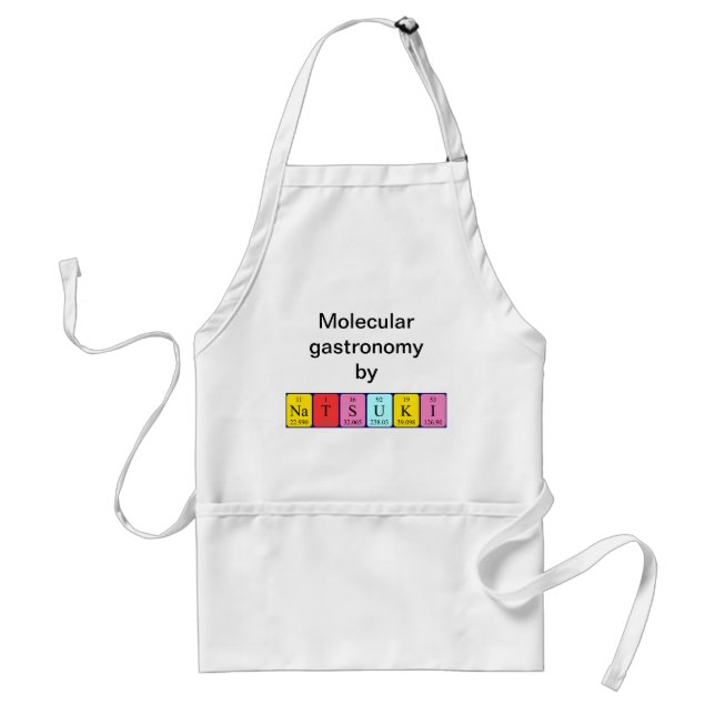 Natsuki periodiskt återkommande bord namn apron förkläde (Framsidan)