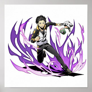 Natsuki Subaru ReZERO startar liv i en annan W Poster