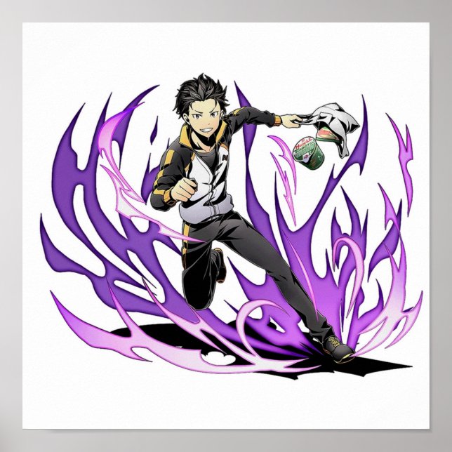 Natsuki Subaru ReZERO startar liv i en annan W Poster (Framsidan)