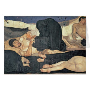 Natt 1890 (olja på kanfas) hälsningskort