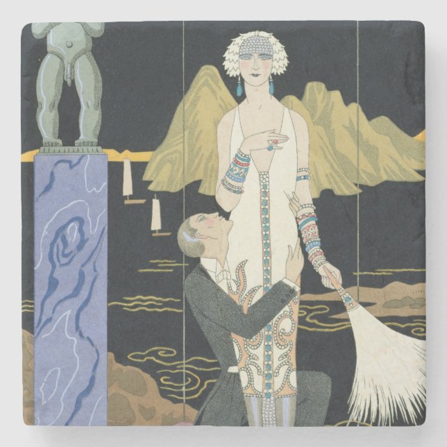 Natt 1925 (pochoirtrycket) stenunderlägg (Framsidan)