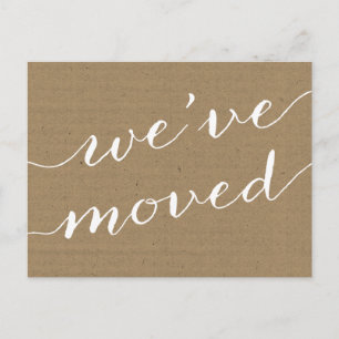 Nätt adressändring för Calligraphy   Meddelande Vykort