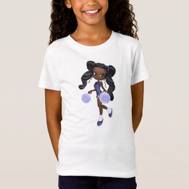 Nätt afrikansk amerikanhejaklacksledarebaby - t-shirt (Framsida)