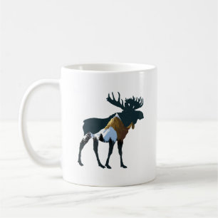 Natt Älg Skog Kaffemugg
