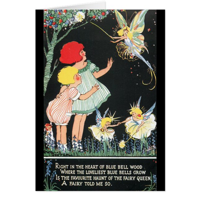 Nätt älvor hälsningskort (Framsidan)