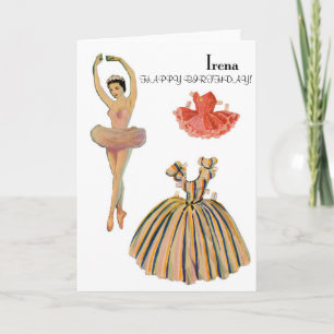 Nätt Ballerina i rosor Kort