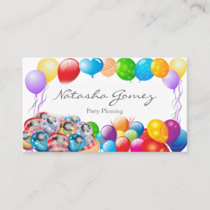 Nätt ballong, partyPlanner - visitkort