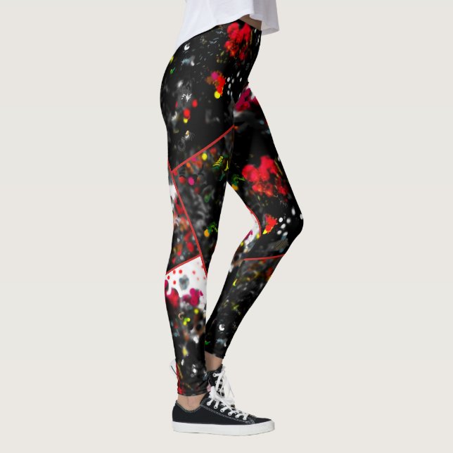 Natt Bär Abstrakt Leggings (Höger)