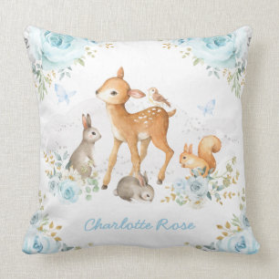 Nätt barnkammare för blommigt för blått för kudde