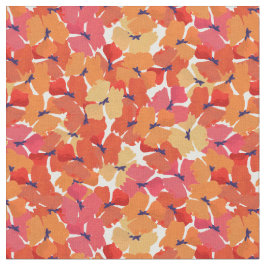 Nätt beställnings- röda fältvallmor på vittyg tyg