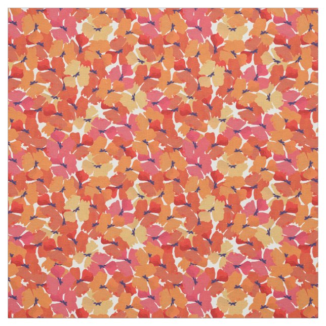 Nätt beställnings- röda fältvallmor på vittyg tyg (Provkarta)