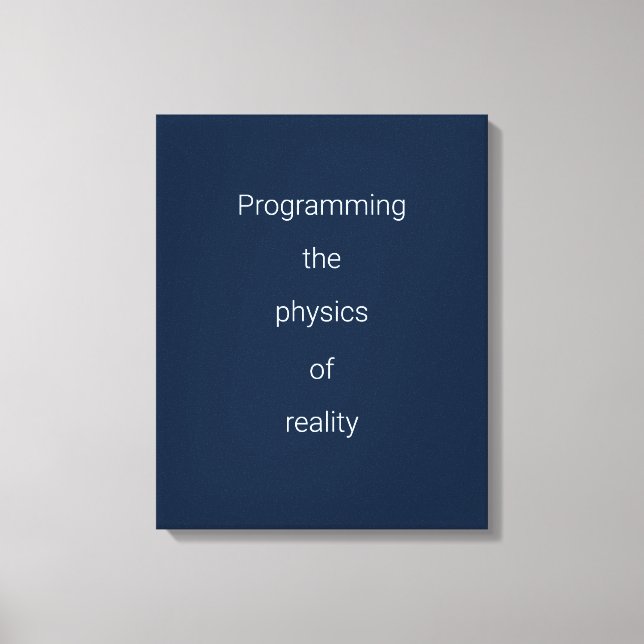 Natt Blå Vit Quantum Konst Canvastryck (Framsida)