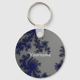 Nätt blått Keychain med yourname Nyckelring
