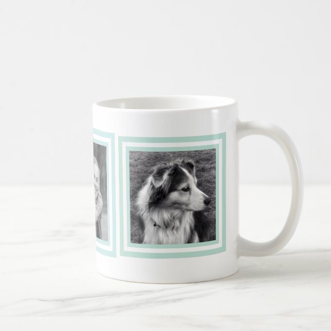 Nätt blått och det gröna Instagram fotoet Kaffemugg (Höger)