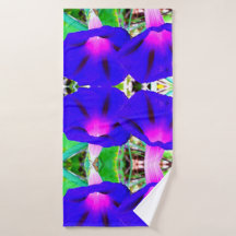 Nätt blom- badlakanuppsättning