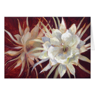 Natt-Blomma Cereus Hälsningskort