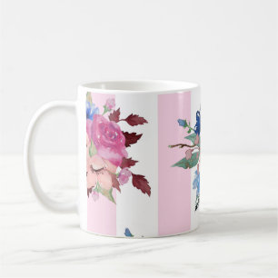 Nätt blommadesign kaffemugg