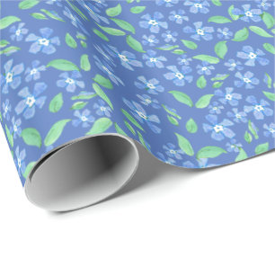 Nätt blommönster för grönt för Ditsy Presentpapper