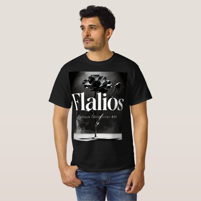 Natt Blomning Mörk Blommig Estetisk T-Shirt (Hel framsida)
