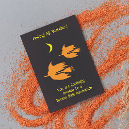 Natt Broom Ride - Halloween fest-inbjudan. Inbjudningar