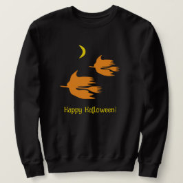 Natt Broom Ride - Happy halloween! Lång Ärmad Tröja