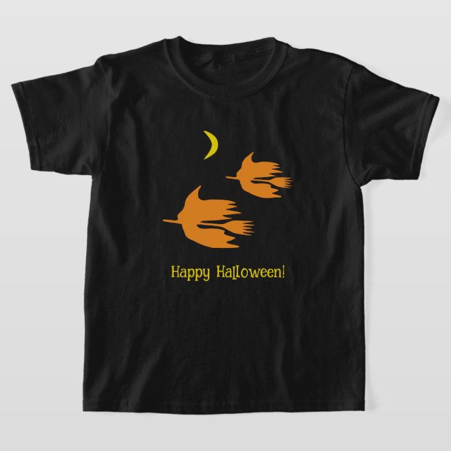 Natt Broom Ride - Happy halloween! T Shirt (Laydown)