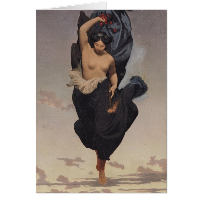 Natt c.1850-55 hälsningskort (Framsidan)