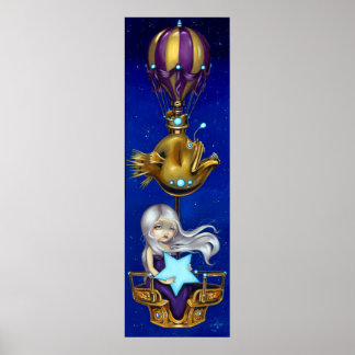 Natt Chariot ART PRINT steampunk fairy fantasy Poster