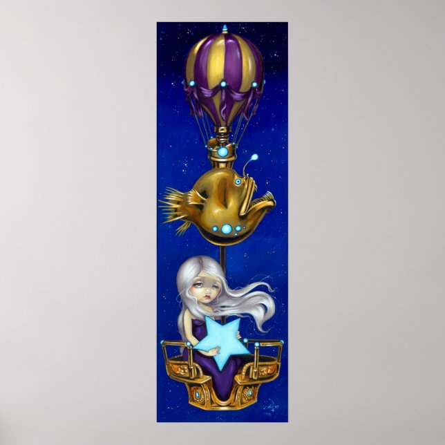 Natt Chariot ART PRINT steampunk fairy fantasy Poster (Framsidan)