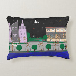 Natt City Prydnadskudde