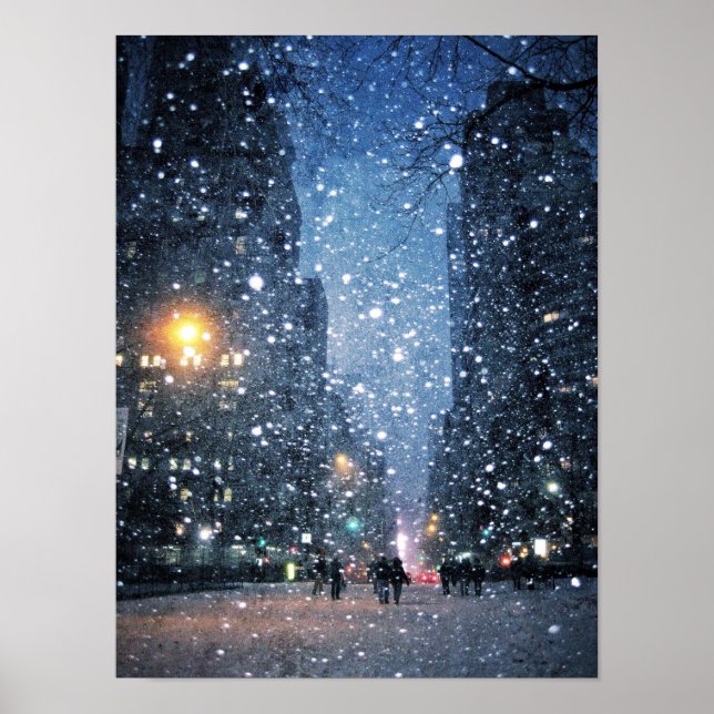 Natt City Snowfall Poster (Framsidan)