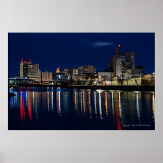 Natt Cityscape of Rochester, Minnesota Poster
