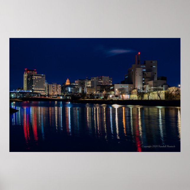 Natt Cityscape of Rochester, Minnesota Poster (Framsidan)