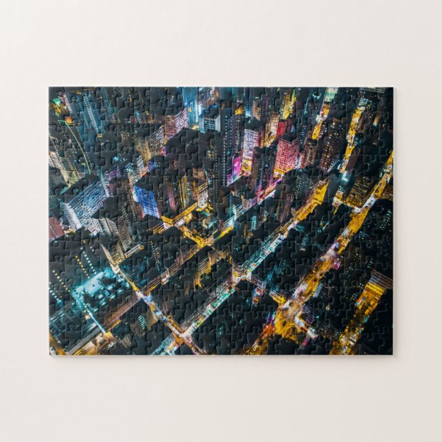 Natt cityscape pussel (Horisontell)