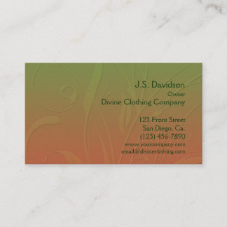 Nätt design för blom- löv visitkort