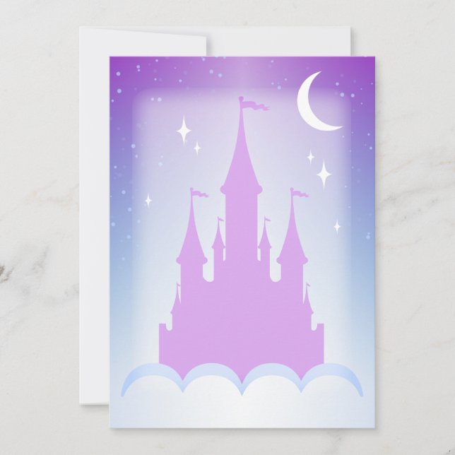 Natt Dreamy Castle in Clouds Starry Himlar (Framsida)