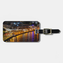 Natt drone view of Paphos Seafront Bagagebricka