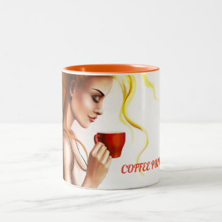 Nätt eftermiddagavbrott för kaffe Två-Tonad mugg