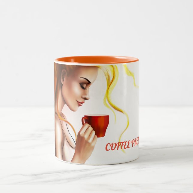 Nätt eftermiddagavbrott för kaffe Två-Tonad mugg (Center)