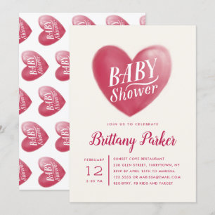 Nätt elfenben för baby shower för älskling inbjudningar