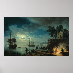 Natt: En port i månsken, 1748 Poster