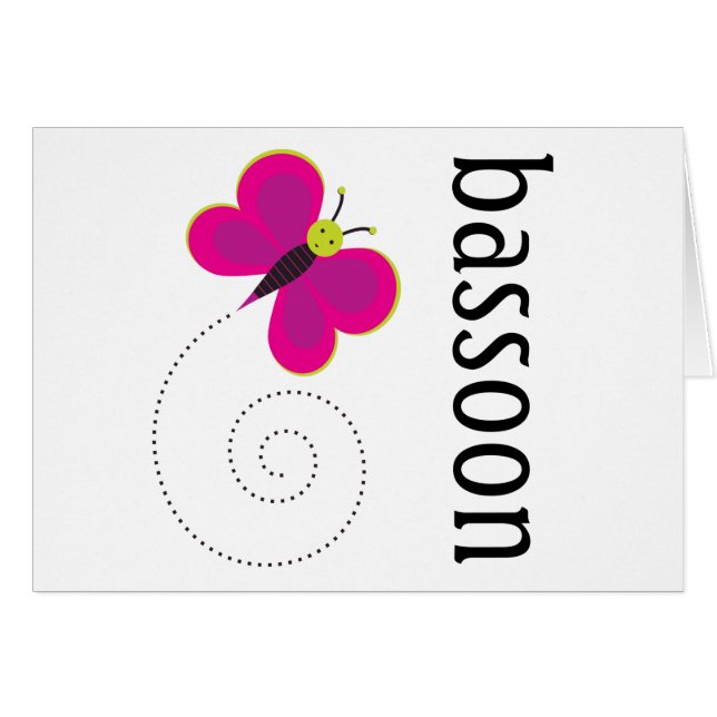 Nätt fagott hälsningskort (Framsidan Horizontal)